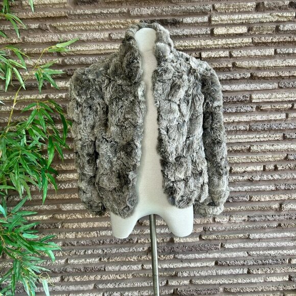 Vintage 70s Gray Dyed Genuine Rabbit Fur Jacket Made in Hong Kong - Picture 12 of 12